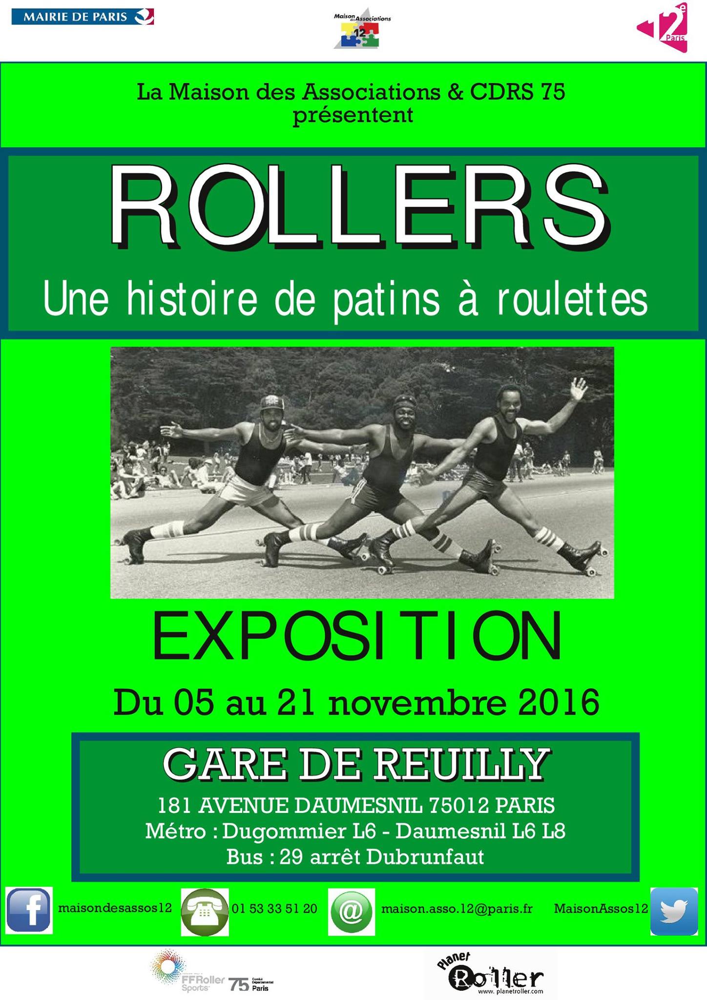 Affiche exposition roller MDA Paris 12