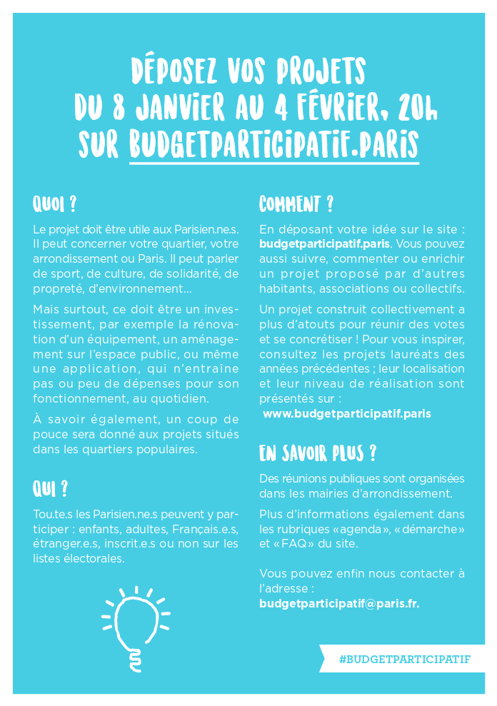 Budget participatif de la ville de Paris - CDRS75